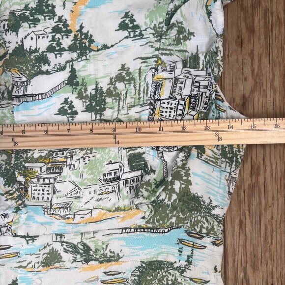 Sugarlips Francine Toile Print Ruffle Mini Dress Multi-Green Anthropologie - Picture 7 of 14